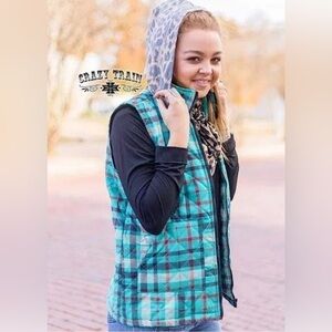 FINAL PRICE CRAZY TRAIN western style puffer vest